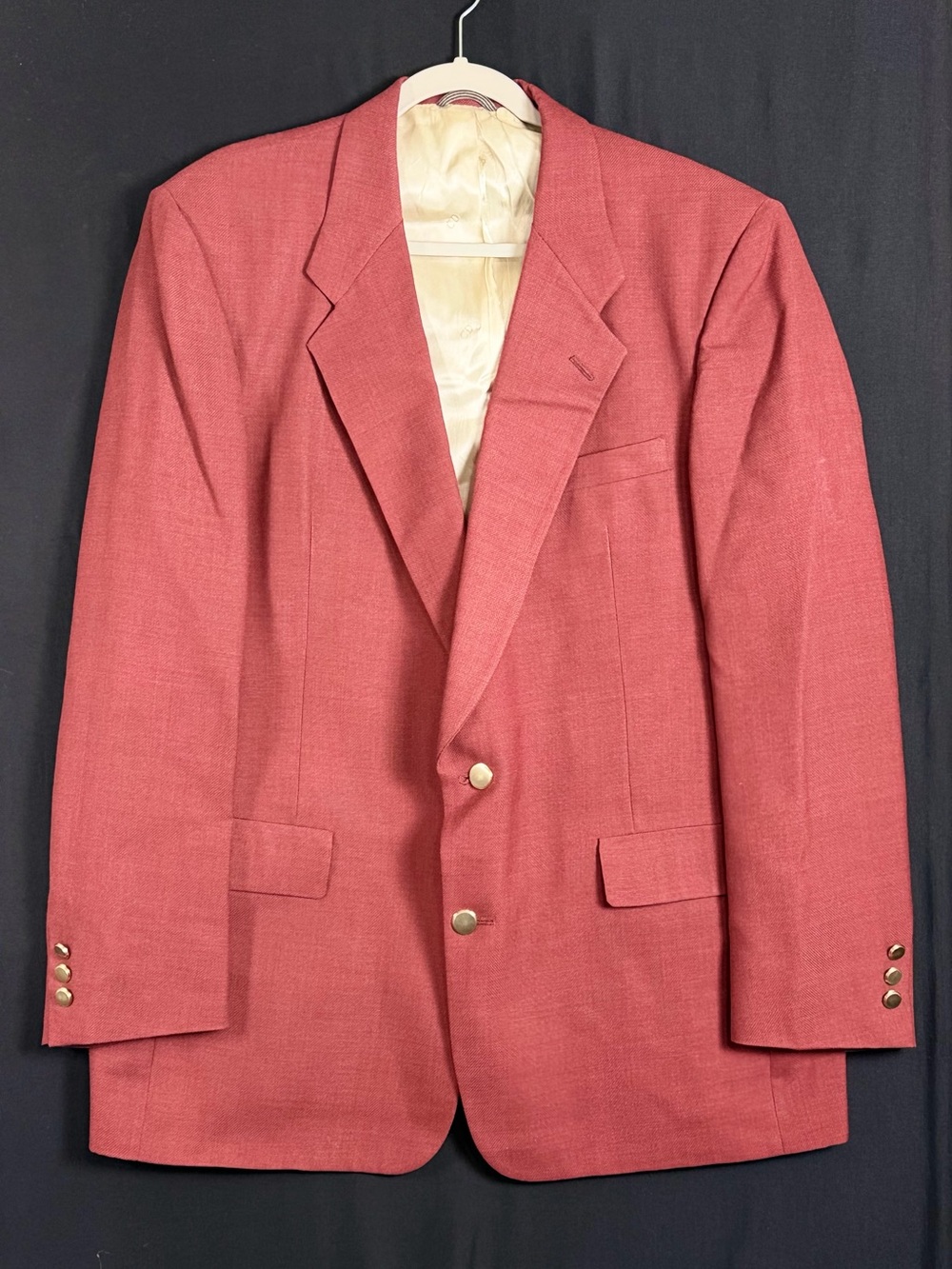 Christian Dior Blazer Men's Classic Rust Red Union Made Single-Breasted VTG **